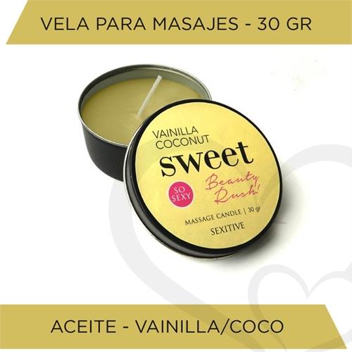 Vela para masajes aroma a vainilla 30gr